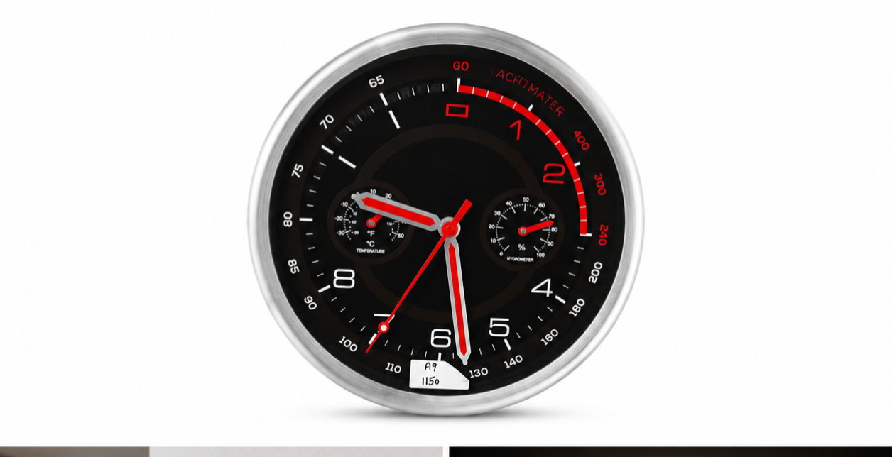 Velocity Racer Speedometer Wall Clock