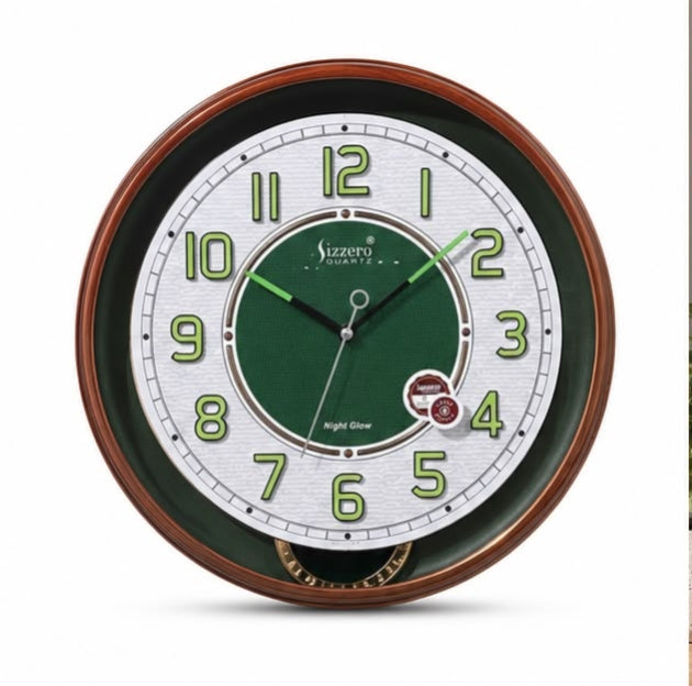Luminous Green Night Glow Wall Clock