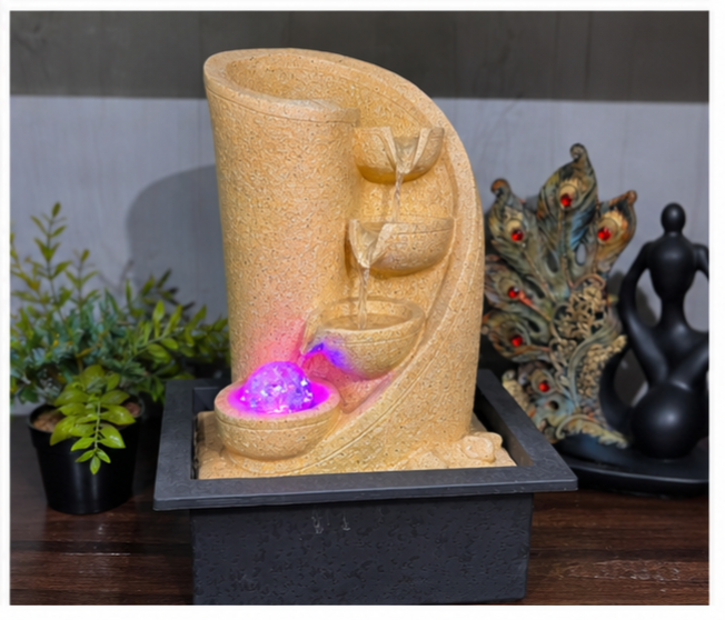 Premium LED Cascading Water Fountain for Home & Office Décor